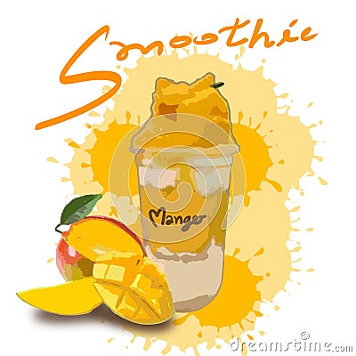 fresh mango smoothie for health Stock Photo