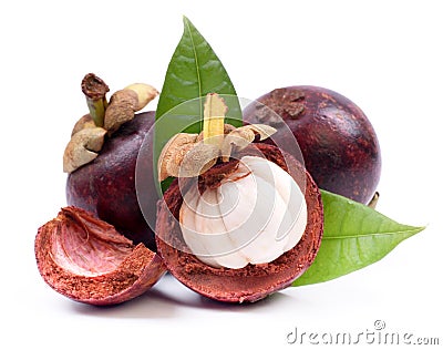 Fresh mangosteen fruit Stock Photo