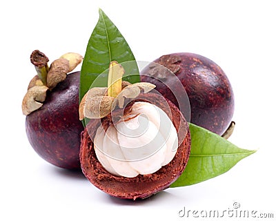 Fresh mangosteen fruit Stock Photo