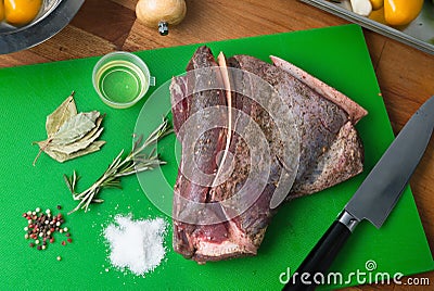Fresh meat on a cutting board Stock Photo
