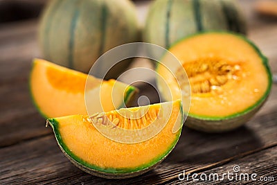 Fresh melons Stock Photo