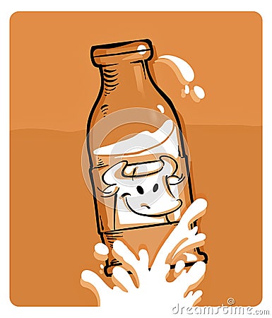 Fresh Milk chocolate Vector Illustration