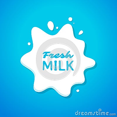 Fresh milk splash Vector Illustration