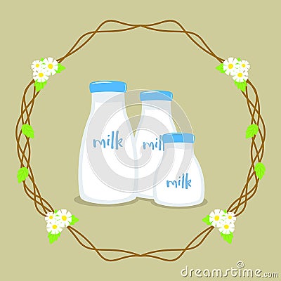 Fresh Milk Vector Vector Illustration