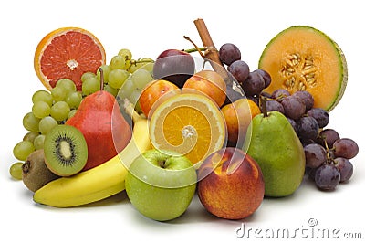 Fresh mixed fruits Stock Photo