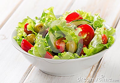 Fresh mixed vegetables salad Stock Photo