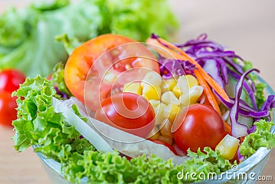 Fresh mixed vegetables salad Stock Photo