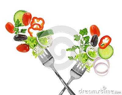 Fresh mixed vegetables Stock Photo