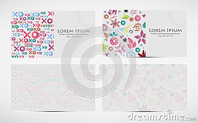 A fresh modern visiting card Vector Illustration