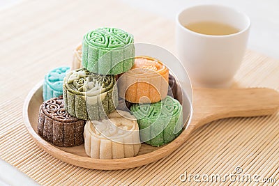 fresh moon cake Stock Photo