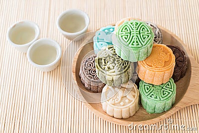 fresh moon cake Stock Photo