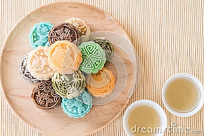 fresh moon cake Stock Photo