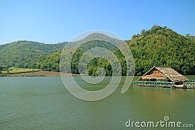 Fresh Morning at Hoob Khao Wong Reservoir, Suphanburi province of Thailand Stock Photo