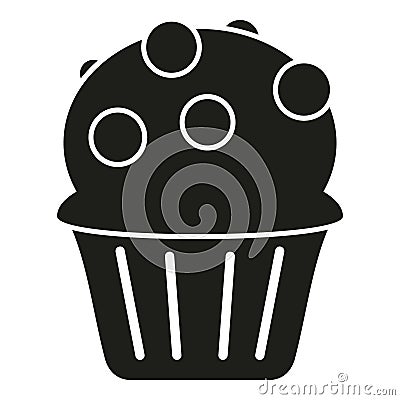 Fresh muffin icon simple vector. Food bread Vector Illustration