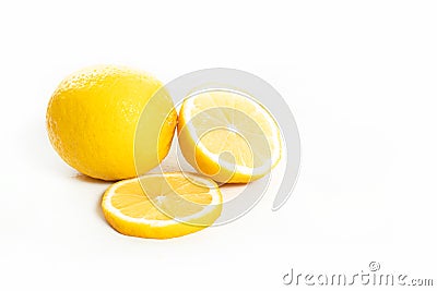 fresh natural lemon fruit vegetable with wet waterdrop, table isolated background, organic food and nutrition vitamin citrus Stock Photo