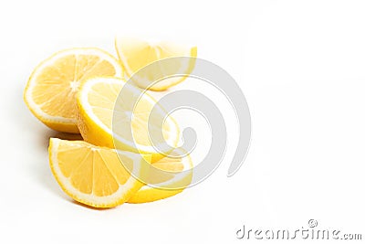 fresh natural lemon fruit vegetable with wet waterdrop, table isolated background, organic food and nutrition vitamin citrus Stock Photo