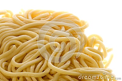 Fresh Noodles Macro Stock Photo