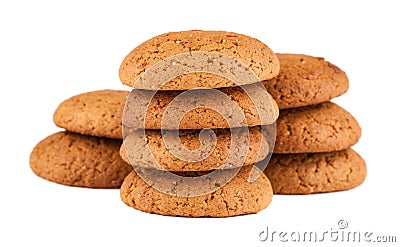 Fresh oatmeal cookies Stock Photo