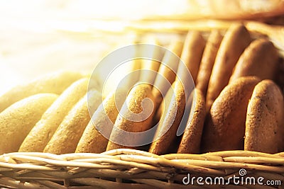 Fresh oatmeal cookies in the store for sale Stock Photo