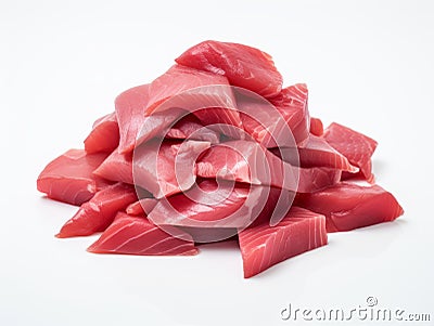 Fresh Off the Boat: Delectable Tuna Pieces Ready for Your Next Culinary Adventure! Stock Photo