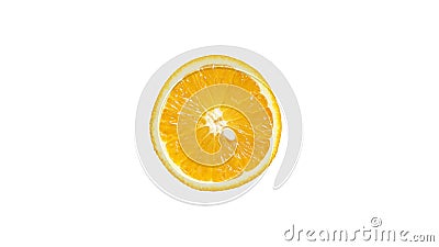 Fresh orange with half sliced isolated on white background Stock Photo