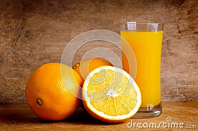 Fresh orange juice Stock Photo