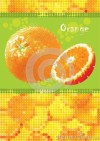 Fresh orange menu Vector Illustration