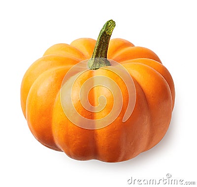 Fresh orange pumpkin isolated on white background Stock Photo