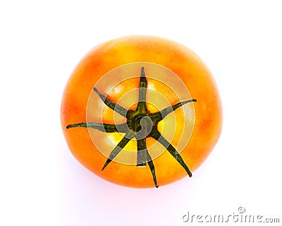 Fresh orange tomatoes, isolated on a white background Concepts, vegetables, kitchen gardens and as a health food. Illustration - l Stock Photo