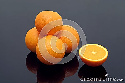 Fresh oranges Stock Photo