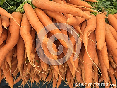 Organic carrots for sale Stock Photo