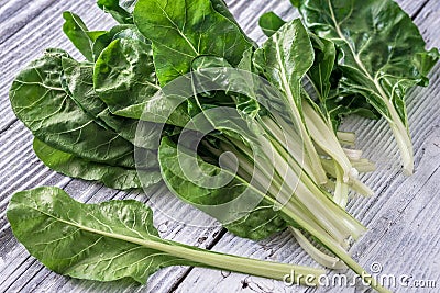 Fresh organic chard Stock Photo