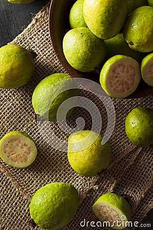 Fresh Organic Green Guava Stock Photo