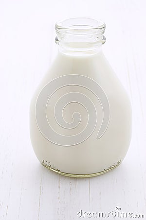 Fresh organic milk pint Stock Photo