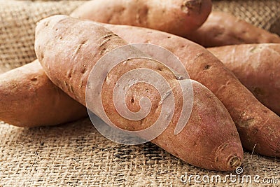 Fresh Organic Orange Sweet Potato Stock Photo