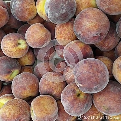 Fresh Organic Peaches Heap Of Fresh Ripe Peaches At A Turkish Street Market Stock Photo