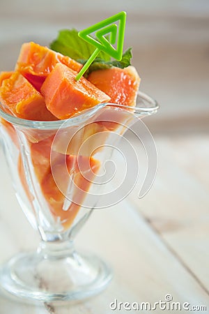 Fresh papaya Stock Photo
