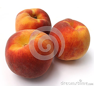 Fresh peaches isolated Stock Photo