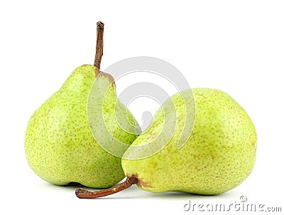Fresh pears isolated on white background Stock Photo
