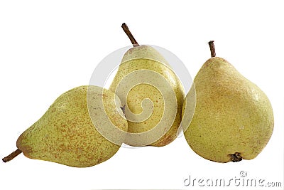 Fresh pears isolated on white Stock Photo