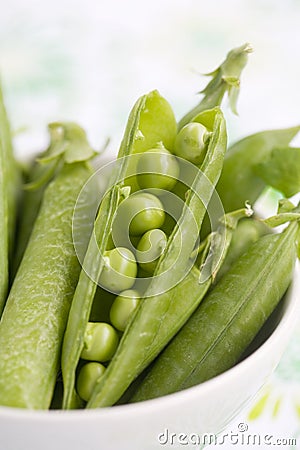 Fresh peas Stock Photo