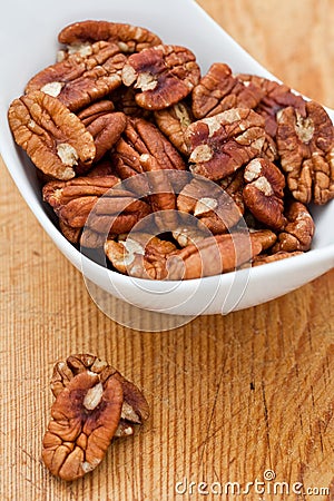 Fresh Pecan nuts Stock Photo