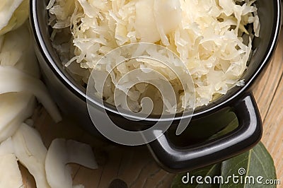 Fresh pickled cabbage - polish sauerkraut Stock Photo