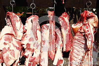 Fresh pig meat Stock Photo