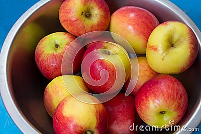 Fresh pile of apples Stock Photo