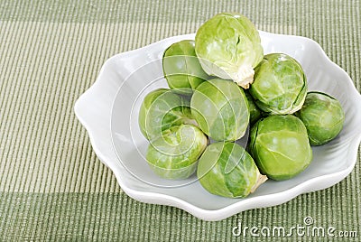 Fresh pile of brussel sprouts Stock Photo