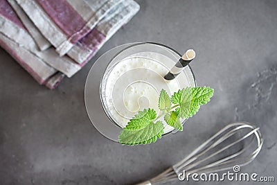 Yogurt, ayran or lassi Stock Photo