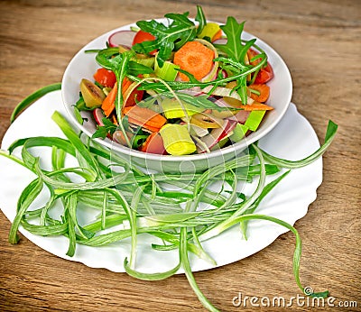 Fresh prepared vegetable salad Stock Photo