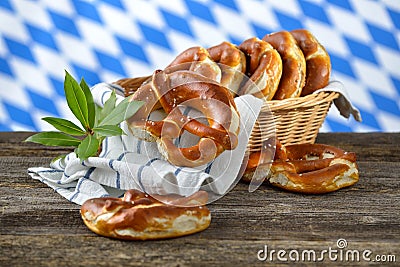 Fresh pretzels Stock Photo