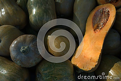 Fresh pumpkin. Vegetables. Dietary food.. Vegetables for cooking. Stock Photo
